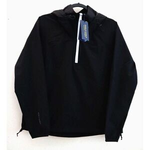 Polo Golf Ralph Lauren Women Sz XS Black 1/2 Zip Hooded Windbreaker Jacket